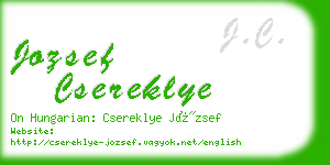 jozsef csereklye business card